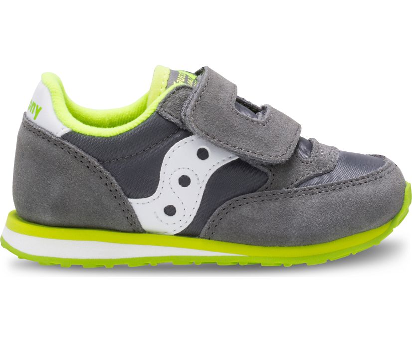 Gyerek Saucony Baby Jazz Hook & Loop Tornacipő Szürke Fehér | HU 574ILH